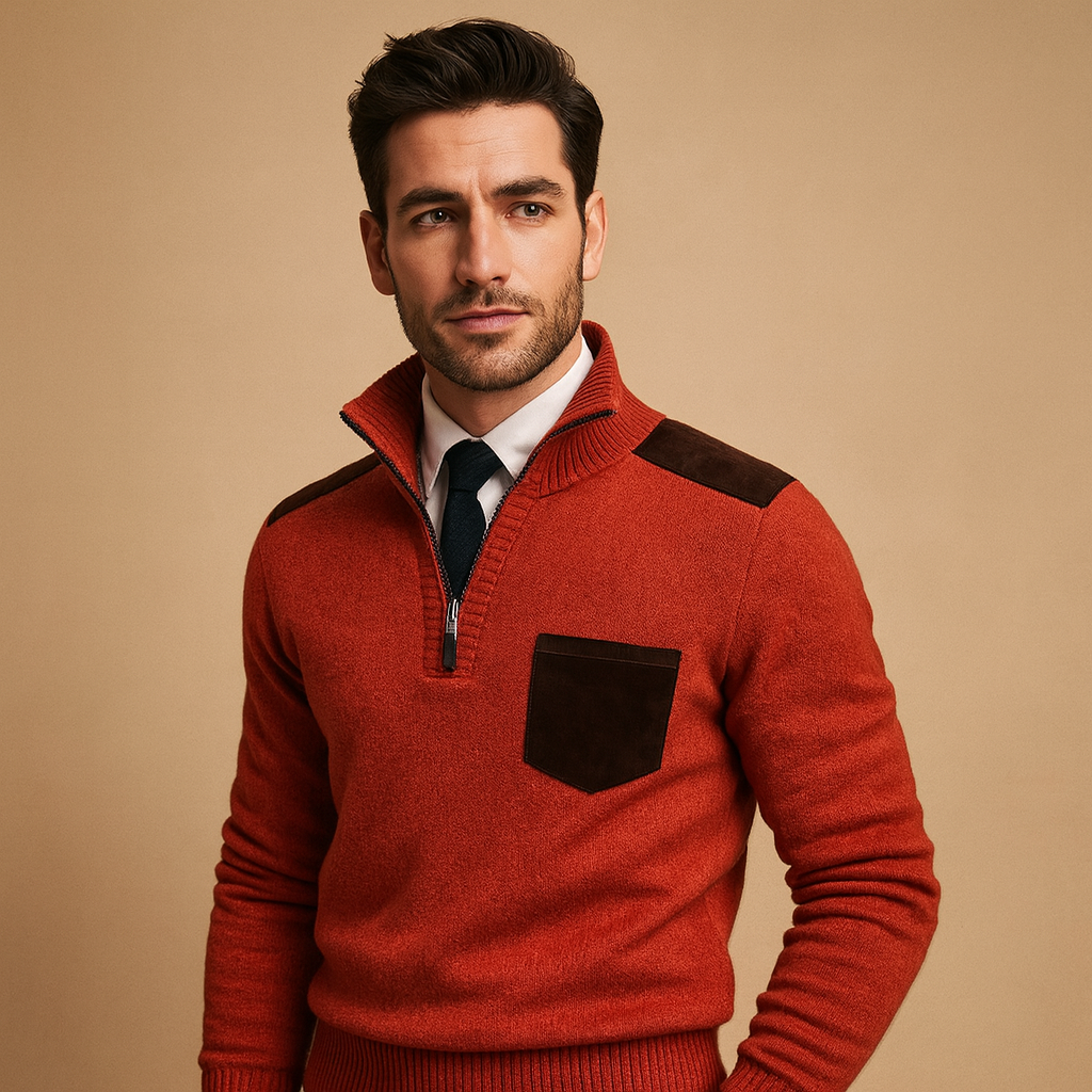 Half zip pullover sweater for men | Adrian