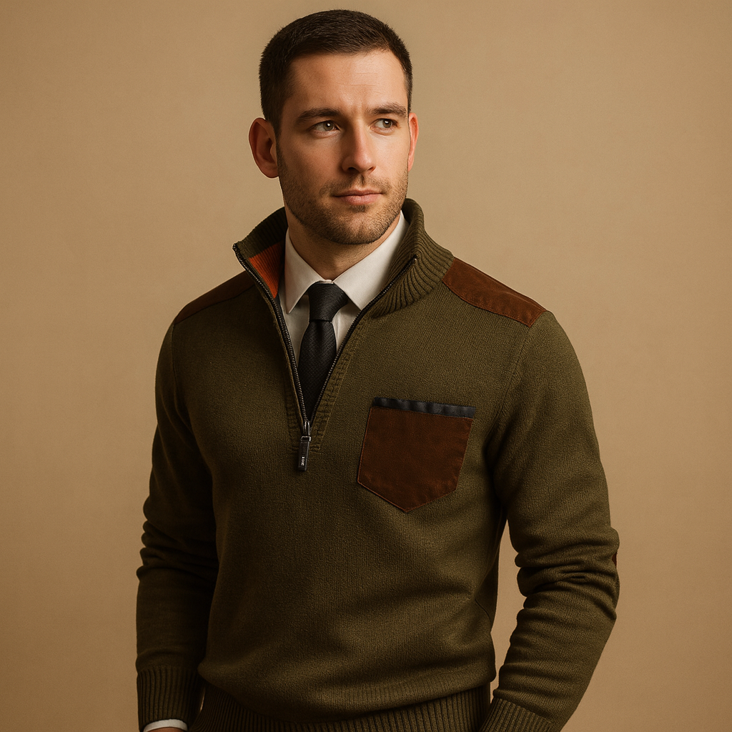 Half zip pullover sweater for men | Adrian