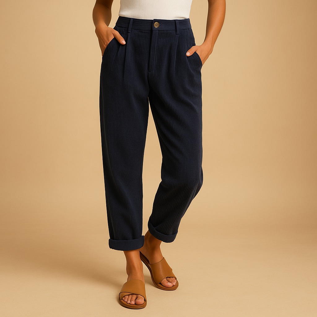 High waist corduroy pants for women | Lydia