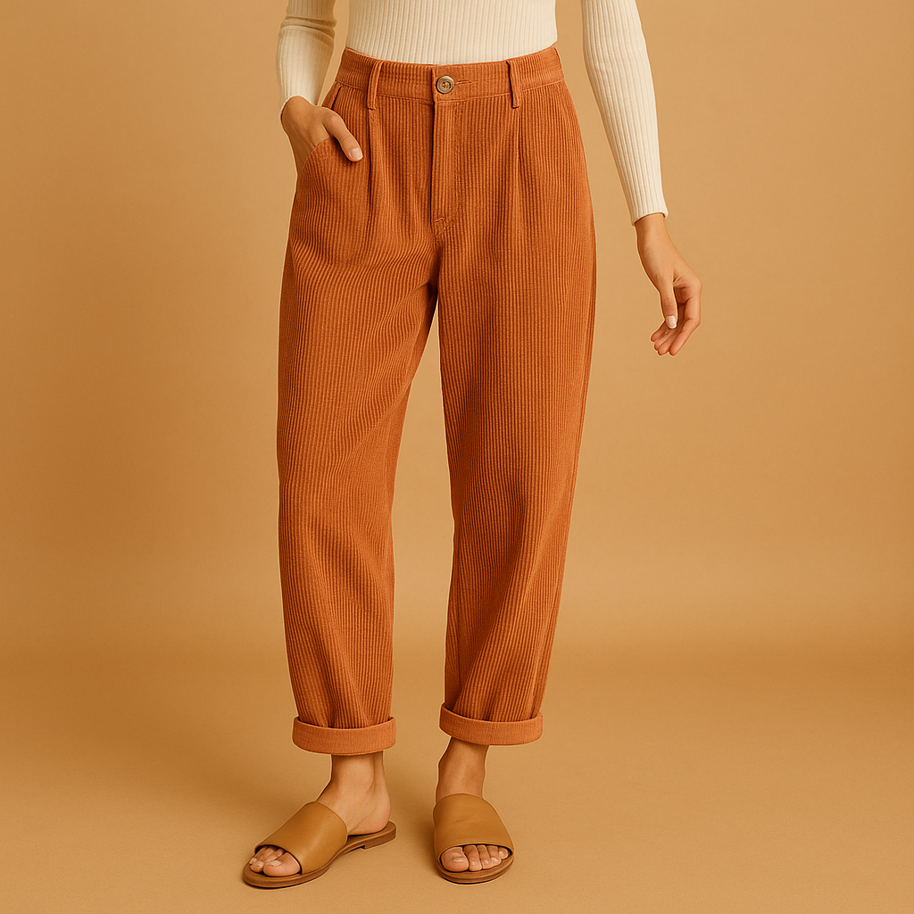High waist corduroy pants for women | Lydia
