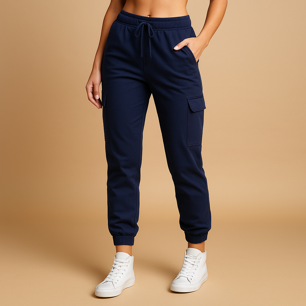 High-waisted slim cargo pants for women | Elina