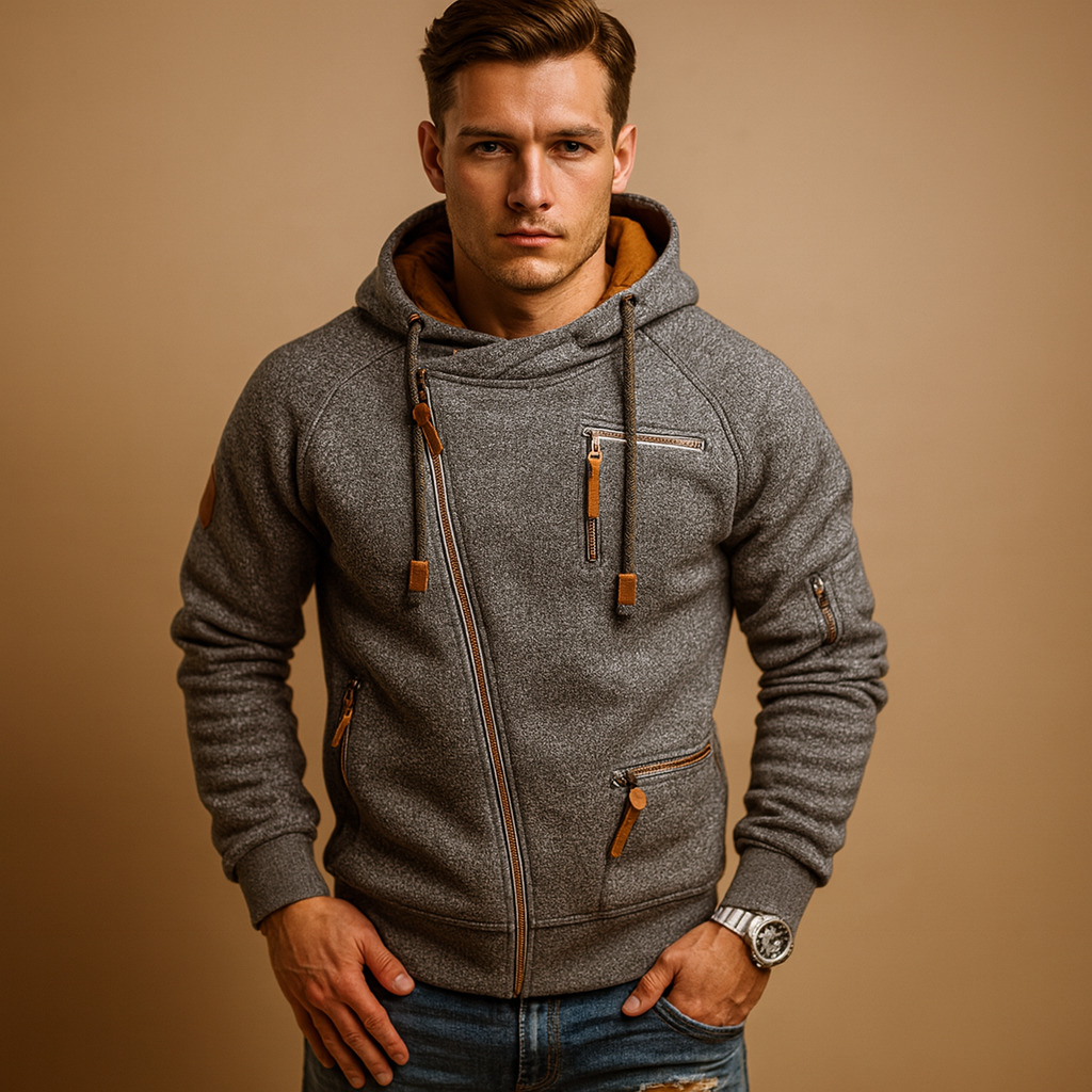 Hooded zip cardigan for men | Mason