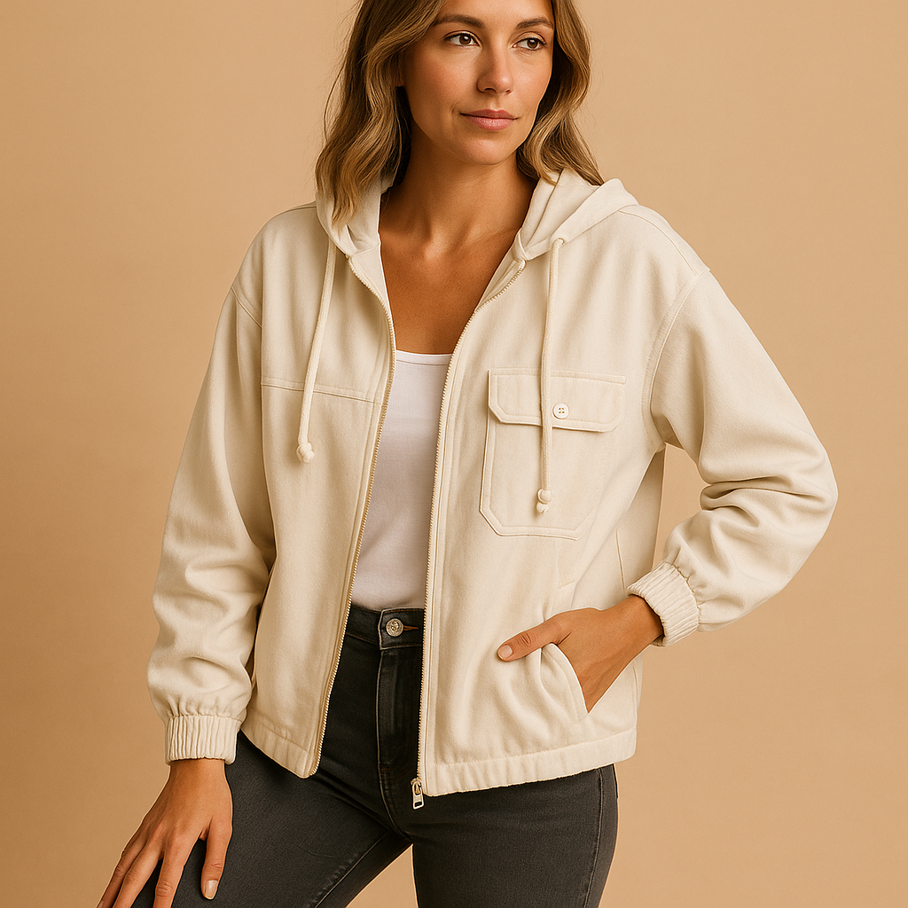 Hooded zip-up jacket for women | Tessa