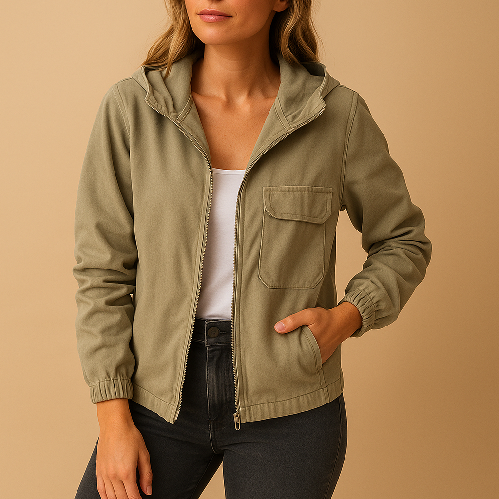 Hooded zip-up jacket for women | Tessa