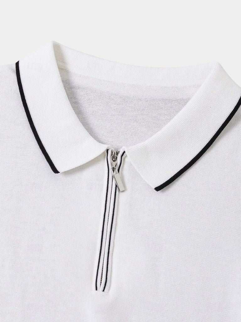 Ivory Elite Long Sleeve Polo for Men