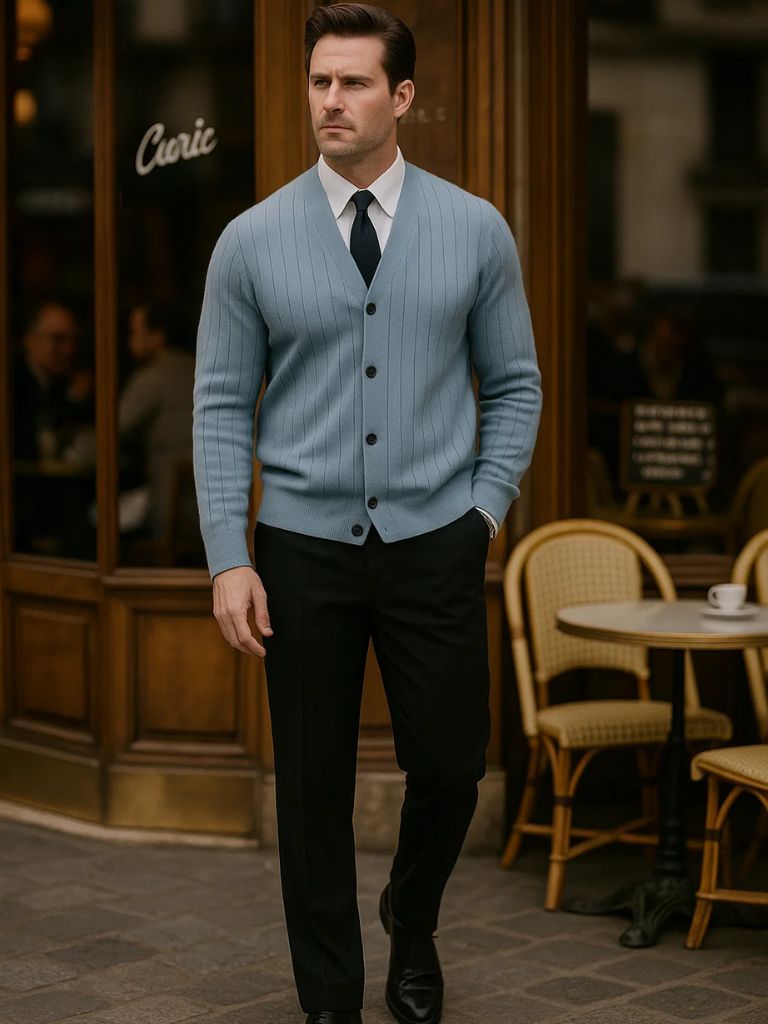 Knit Casual Cardigan for Men
