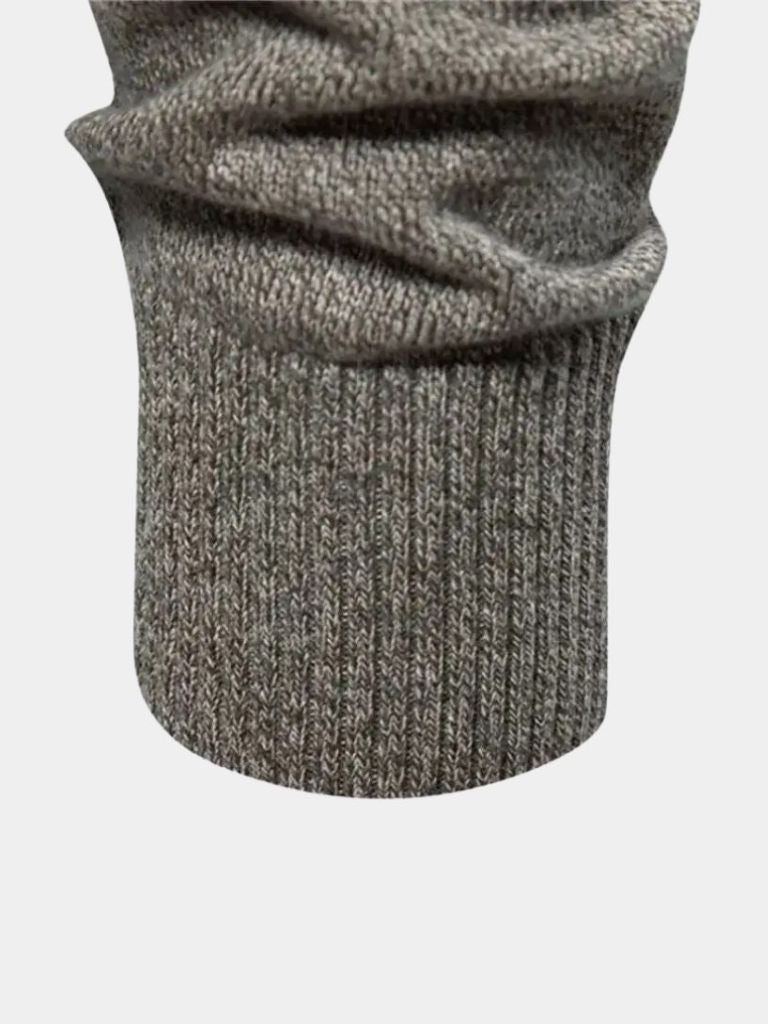 Knitted Stand Collar Cotton Cardigan for Men