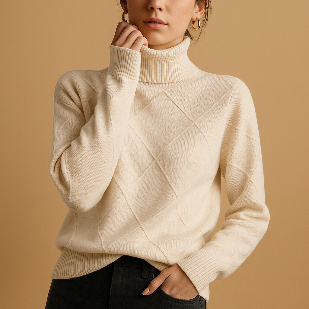 Knitted turtleneck sweater for women | Ellie