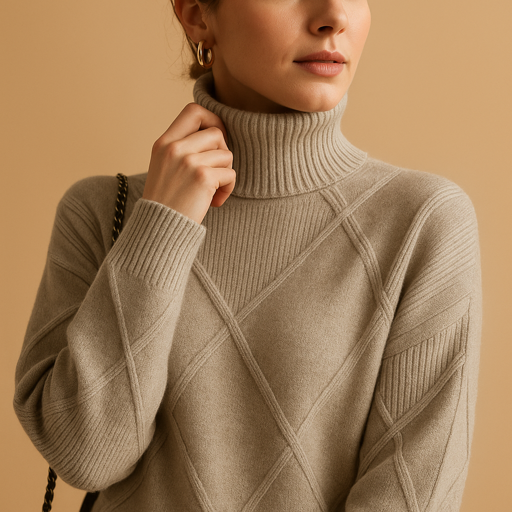 Knitted turtleneck sweater for women | Ellie