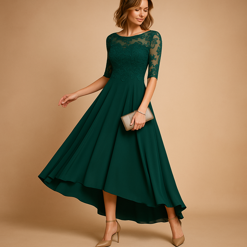 Lace party dress with elegant fit for women | Milou