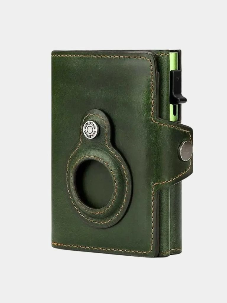 Leather Magnet Wallet Anti-Scam for Men