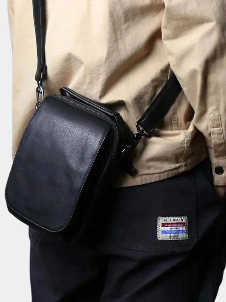 Leather Men's Shoulder Bag for Men
