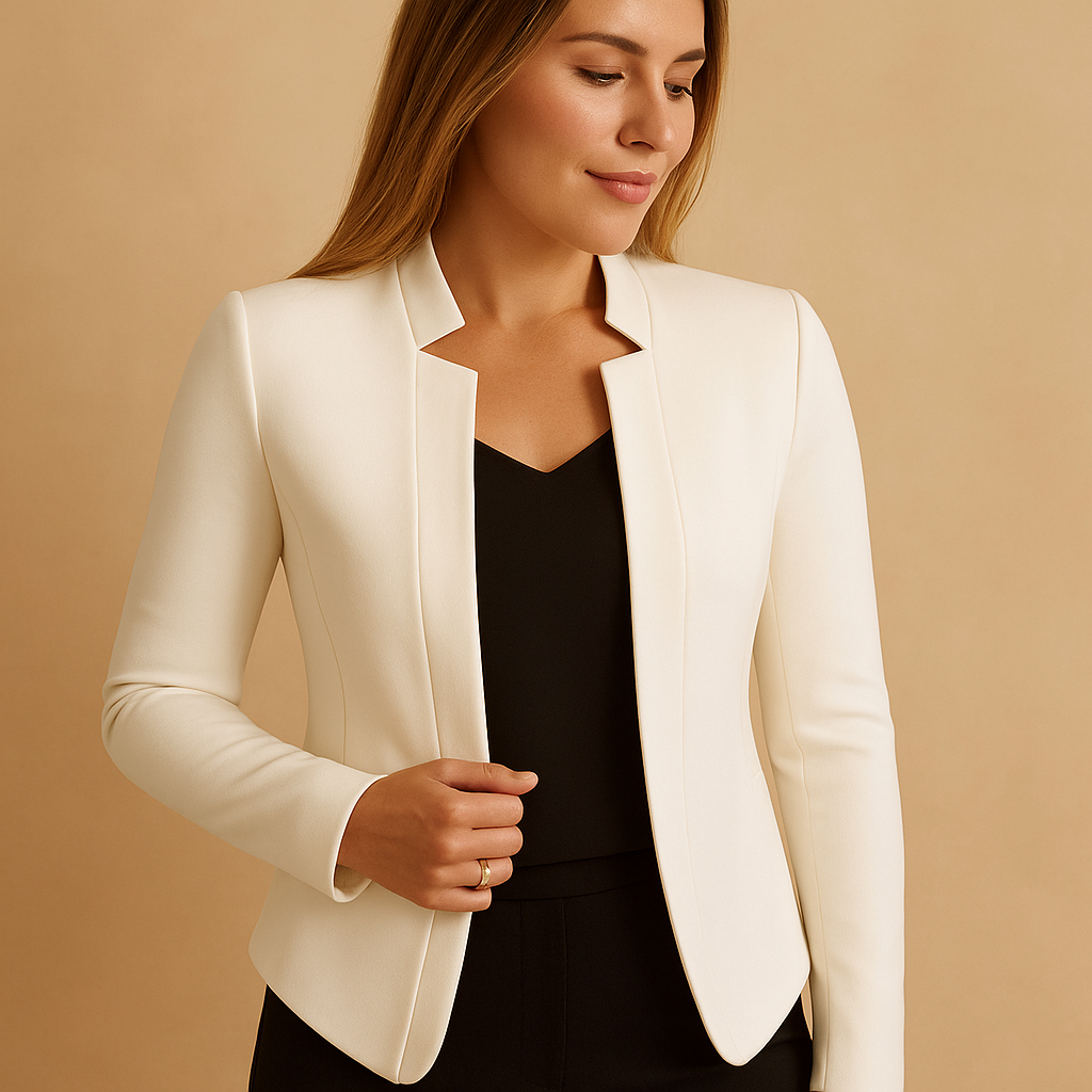 Lightweight blazer with lapel collar for women | Noelle