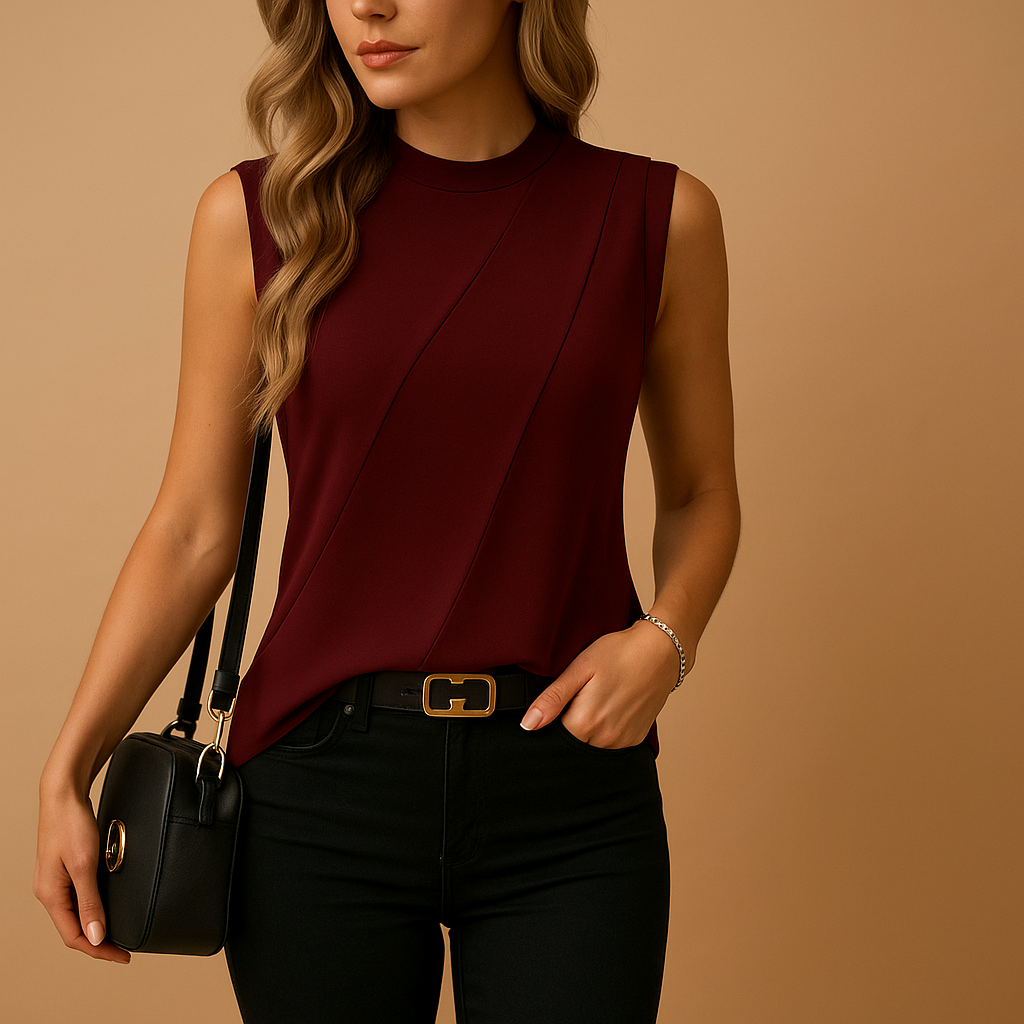 Lightweight casual round neck t-shirt for women | Violet