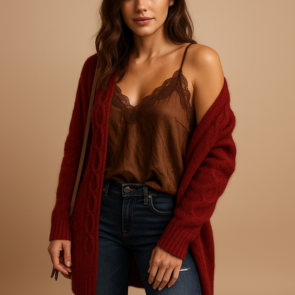 Lightweight hooded cardigan for women | Liana