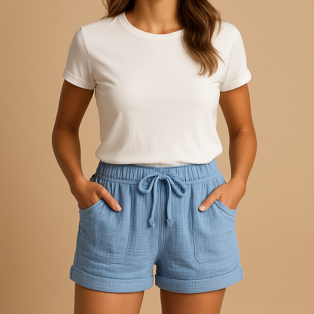 Lightweight summer shorts with pockets for women | Avery
