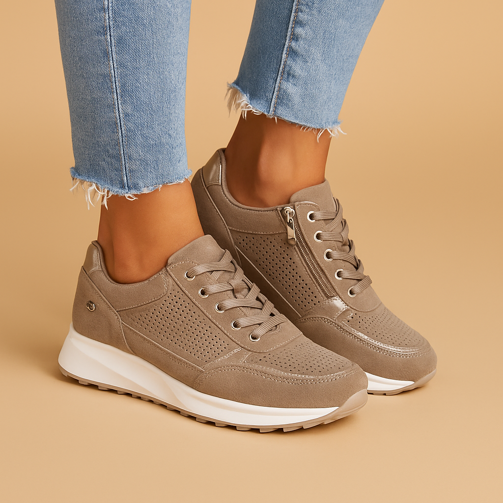 Lightweight zipper sneakers for women | Harper