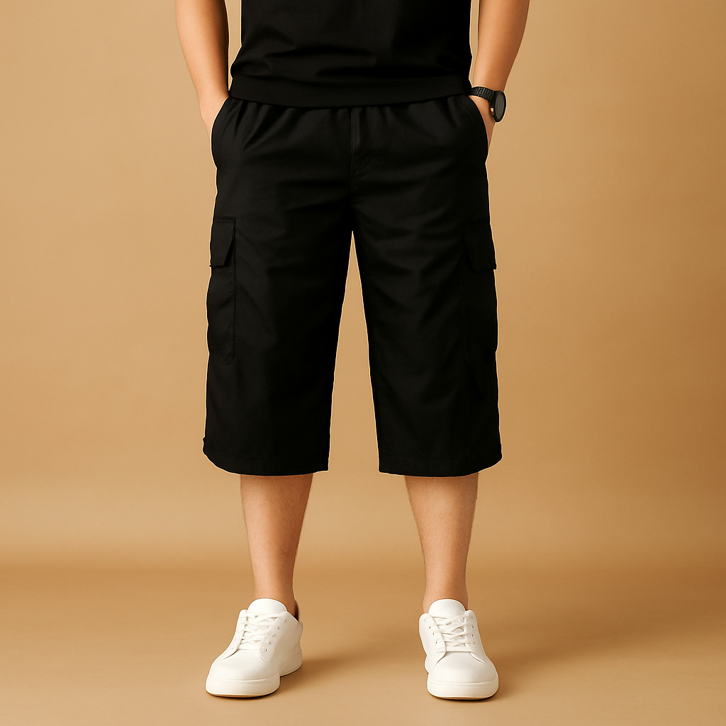 Long cotton cargo shorts for men | Marcus