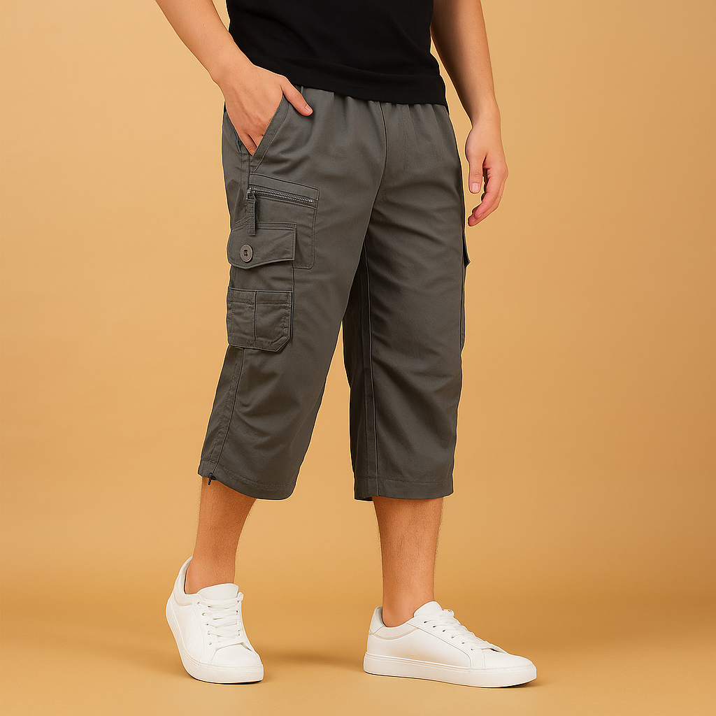 Long cotton cargo shorts for men | Marcus