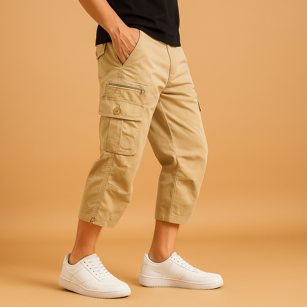 Long cotton cargo shorts for men | Marcus
