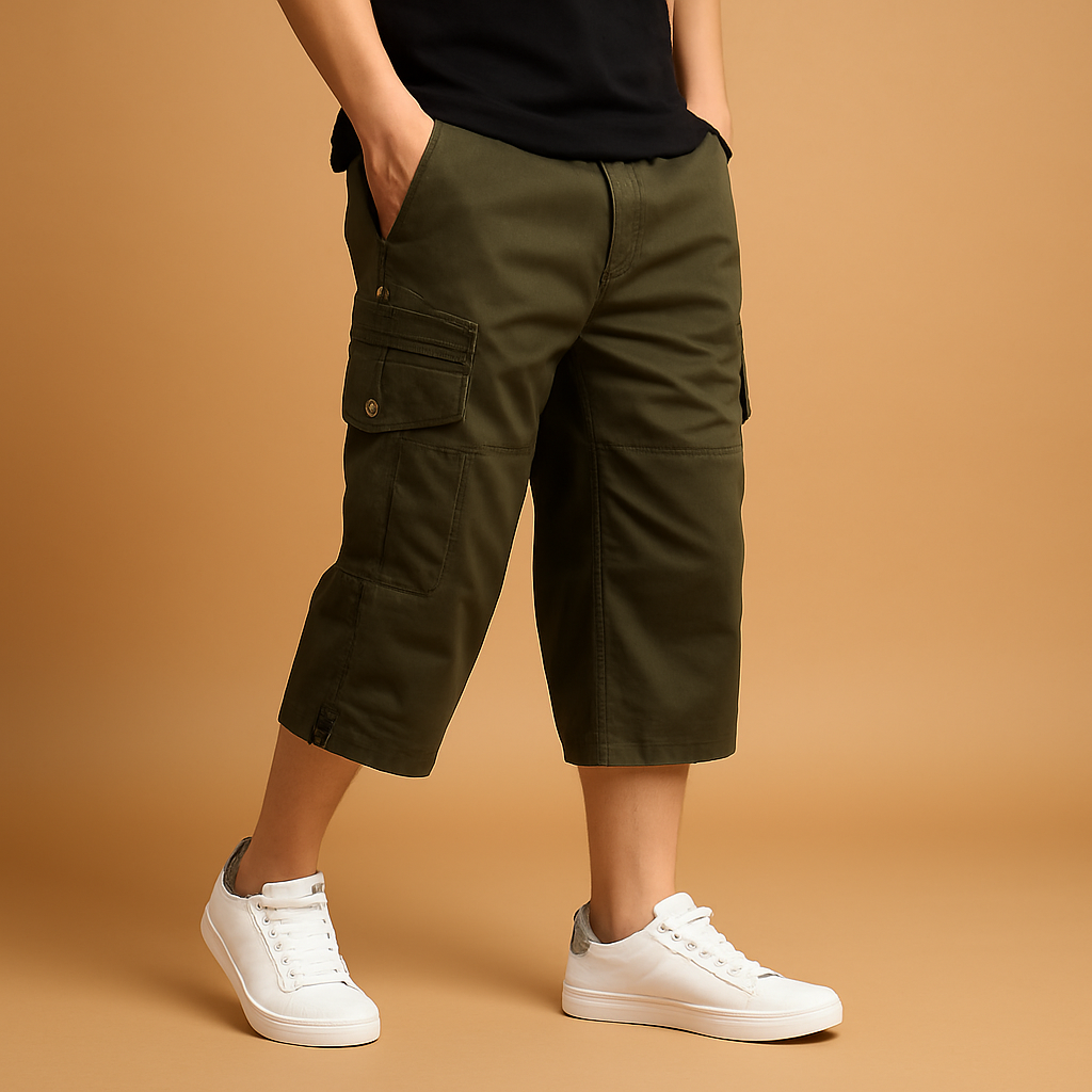 Long cotton cargo shorts for men | Marcus