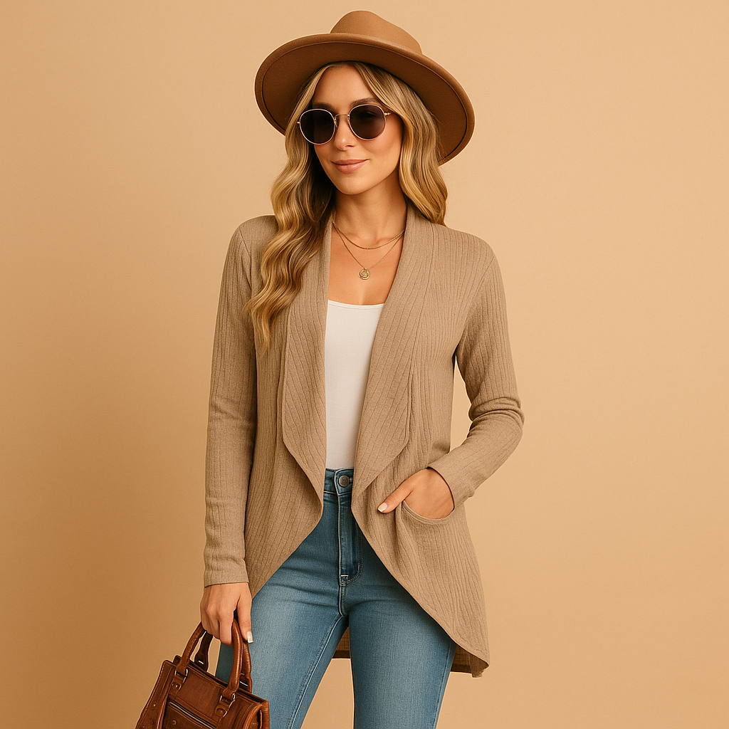 Stylish long knitted cardigan for women | Maisie