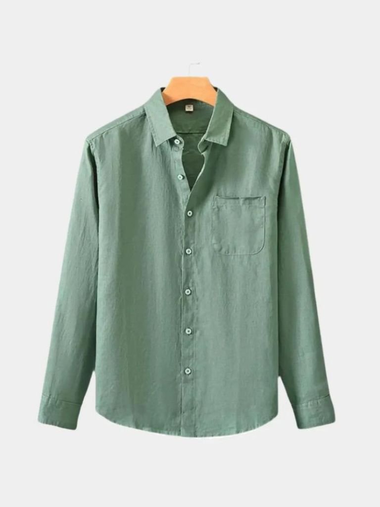 Long Sleeve Essential Linen Shirt for Men