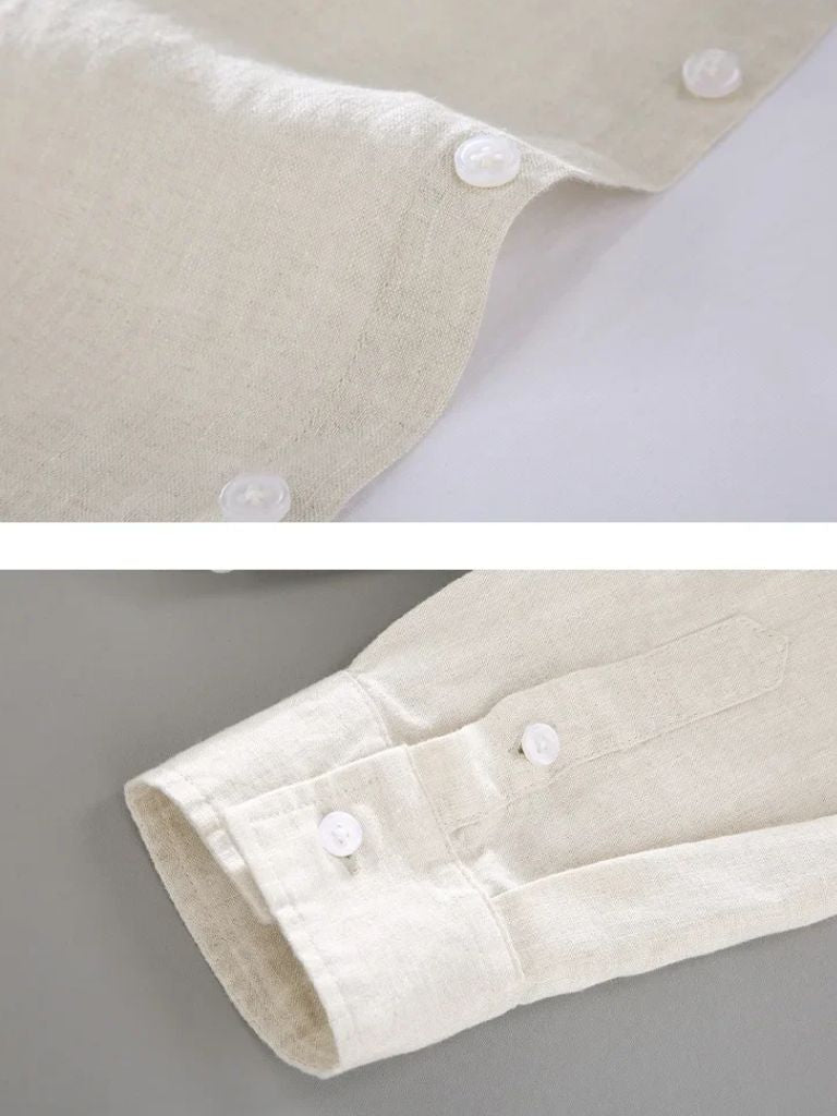 Long Sleeve Essential Linen Shirt for Men