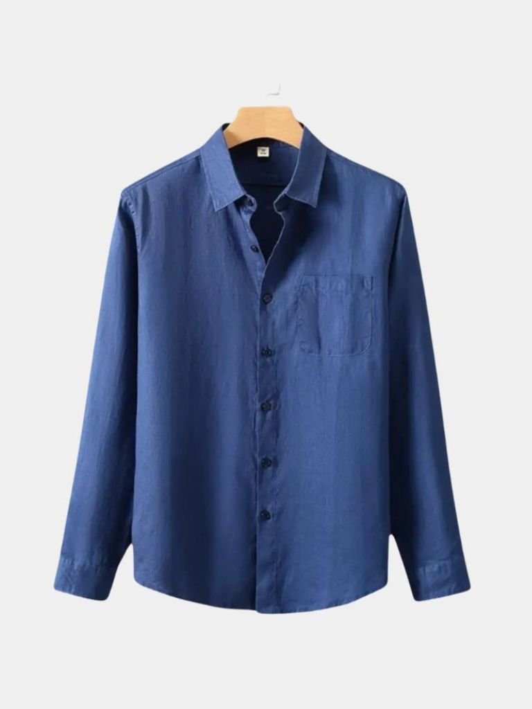 Long Sleeve Essential Linen Shirt for Men