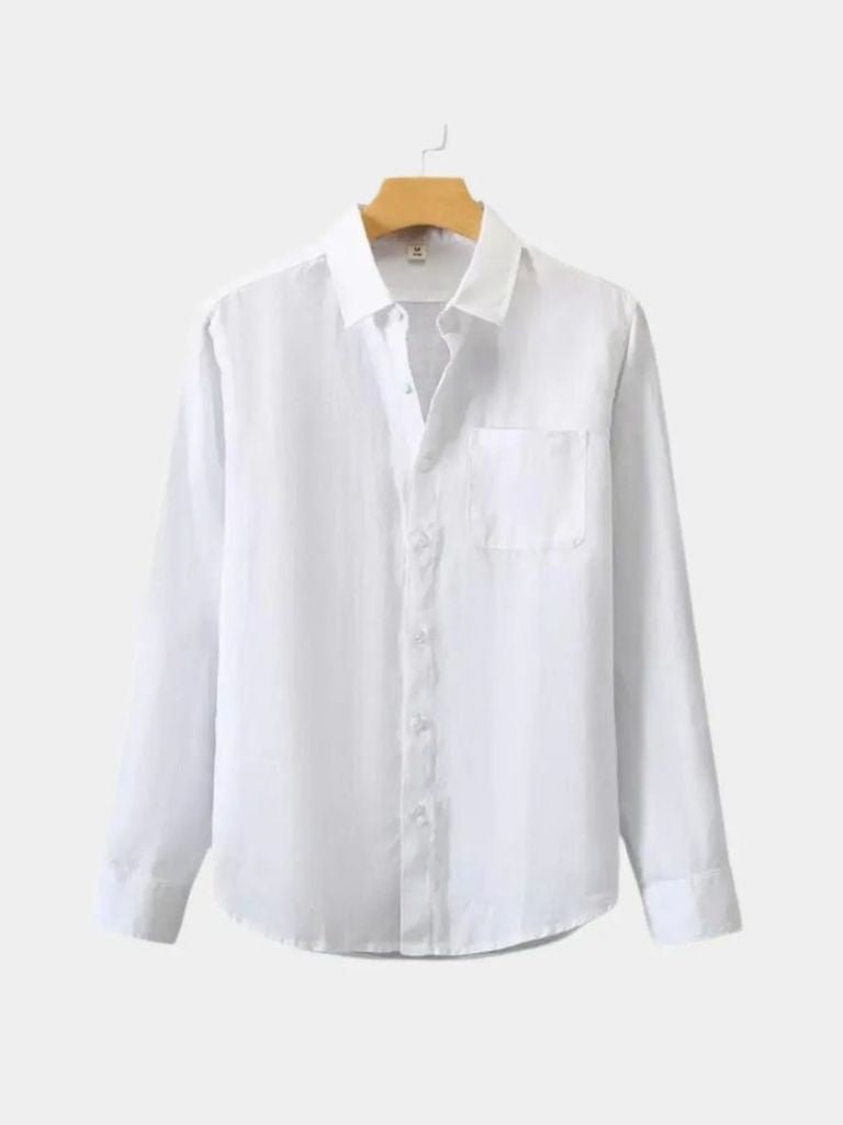 Long Sleeve Essential Linen Shirt for Men