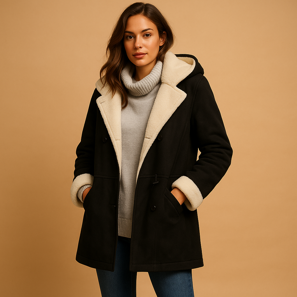 Long winter hooded coat for women | Lavinia