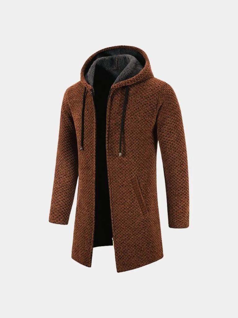 Lugano Knitted Hooded Winter Coat for Men