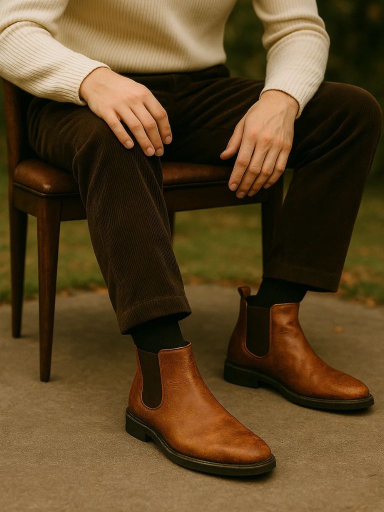 Maple Ash Chelsea Boots for Men