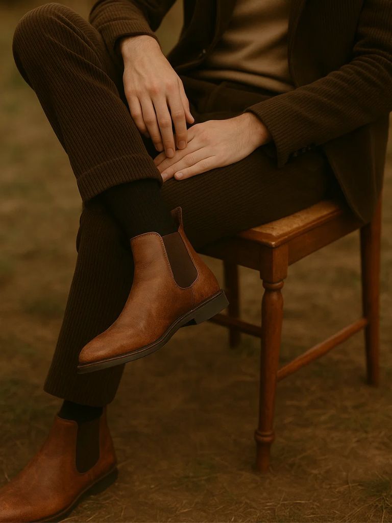 Maple Ash Chelsea Boots for Men