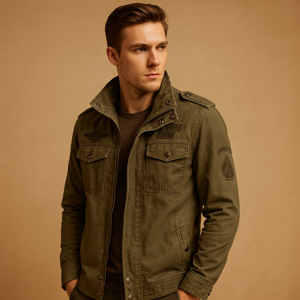 Men’s biker jacket with long sleeves | Dominic