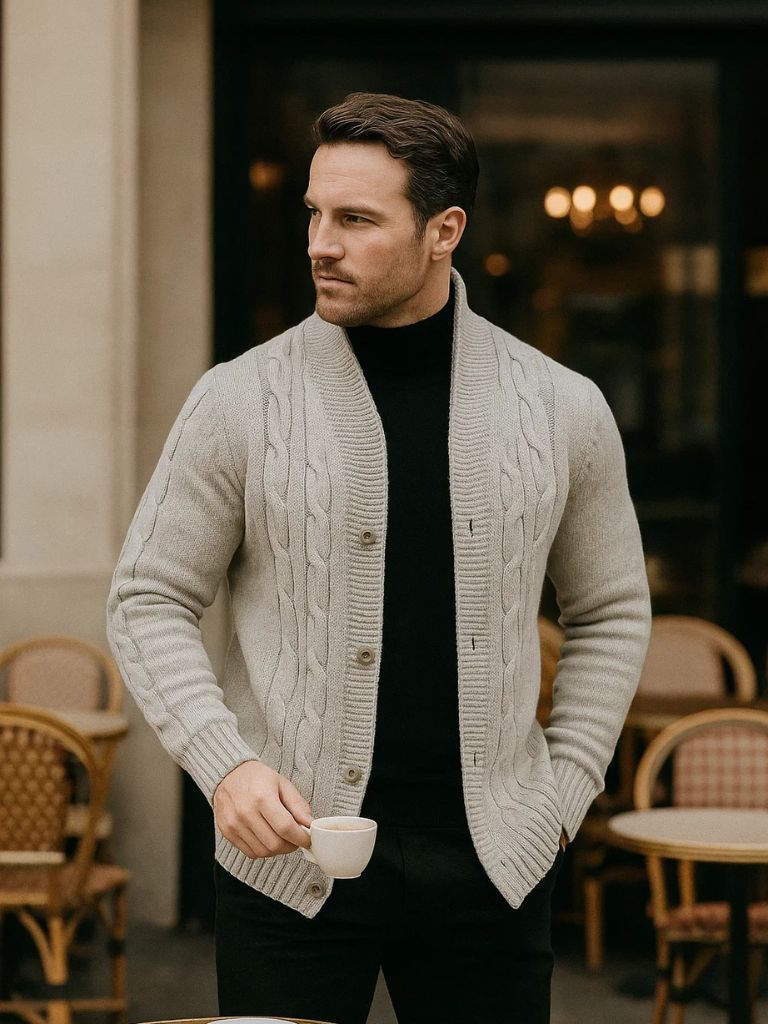 Men's Elegant Knit Cardigan for Men
