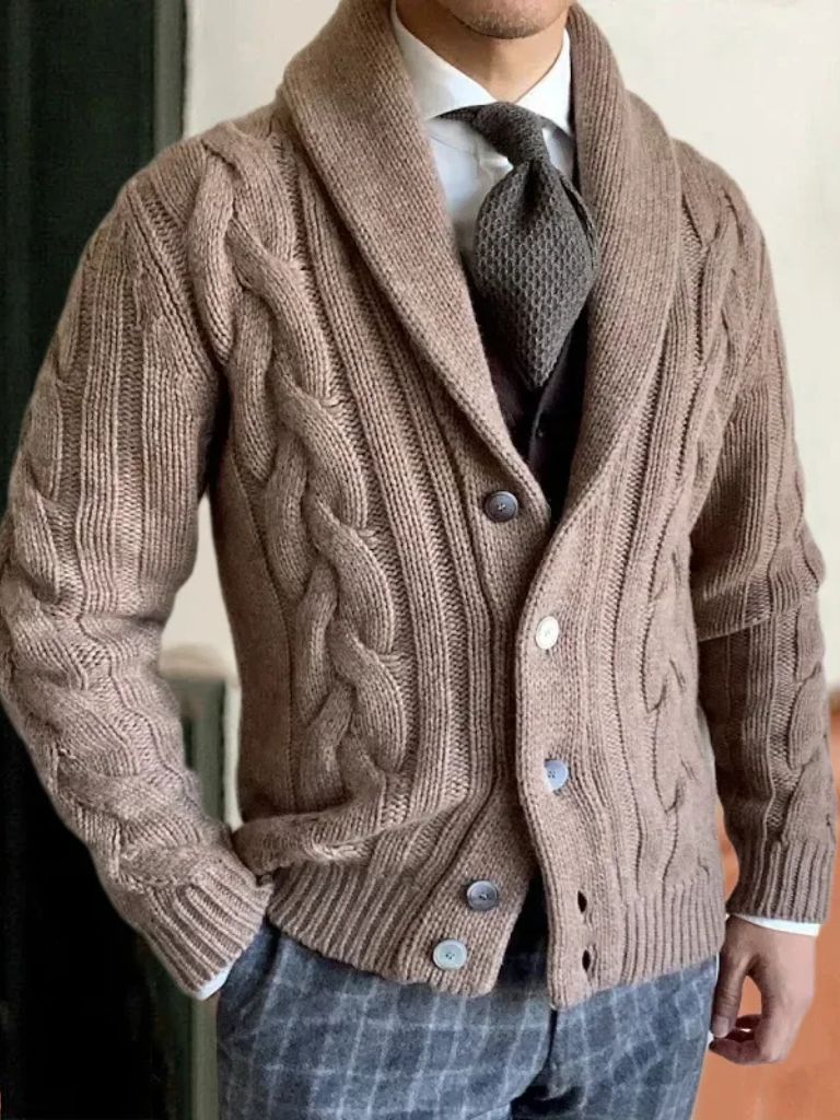 Men's Knitted Cardigan for Men