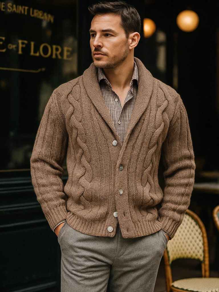 Men's Knitted Cardigan for Men