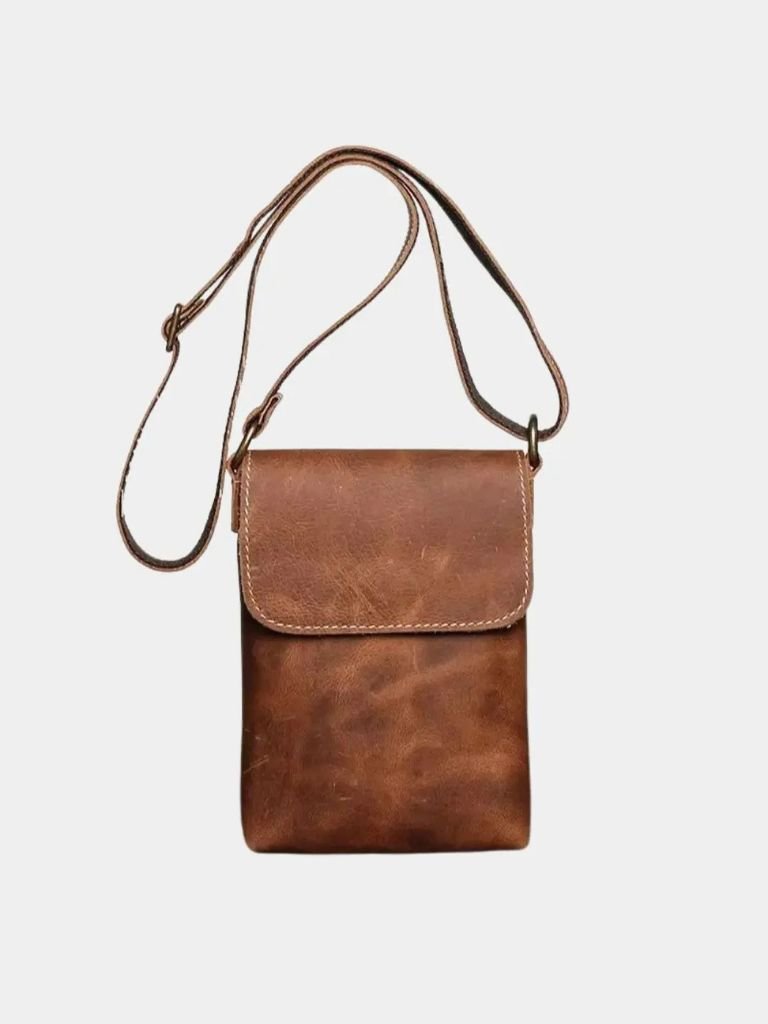 Men's Mini Leather Shoulder Bag for Men