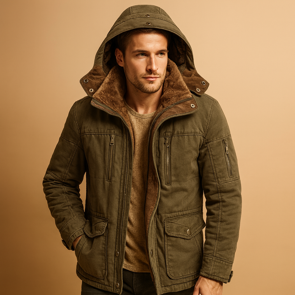 Men’s winter coat with hood | Oliver