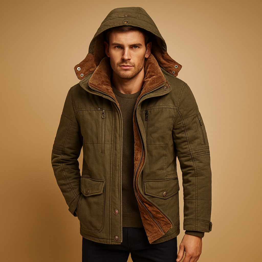 Men’s winter coat with hood | Oliver