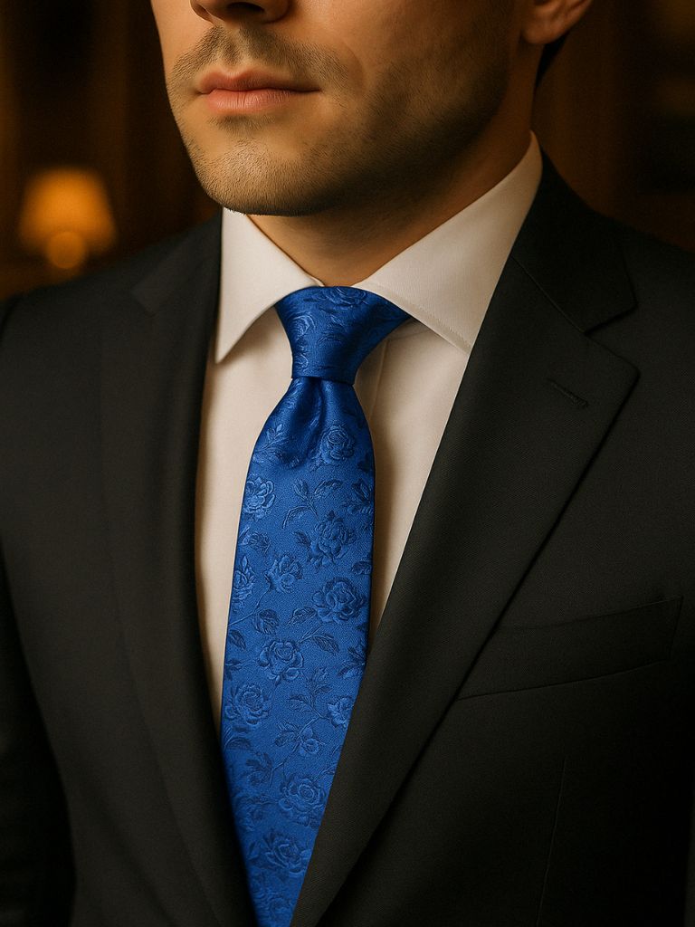 Midnight Petal Vintage Tie for Men