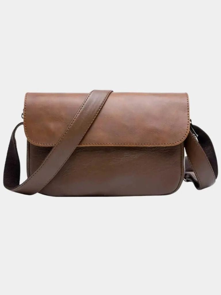 Milan Essential Leather Shoulder Bag for Men
