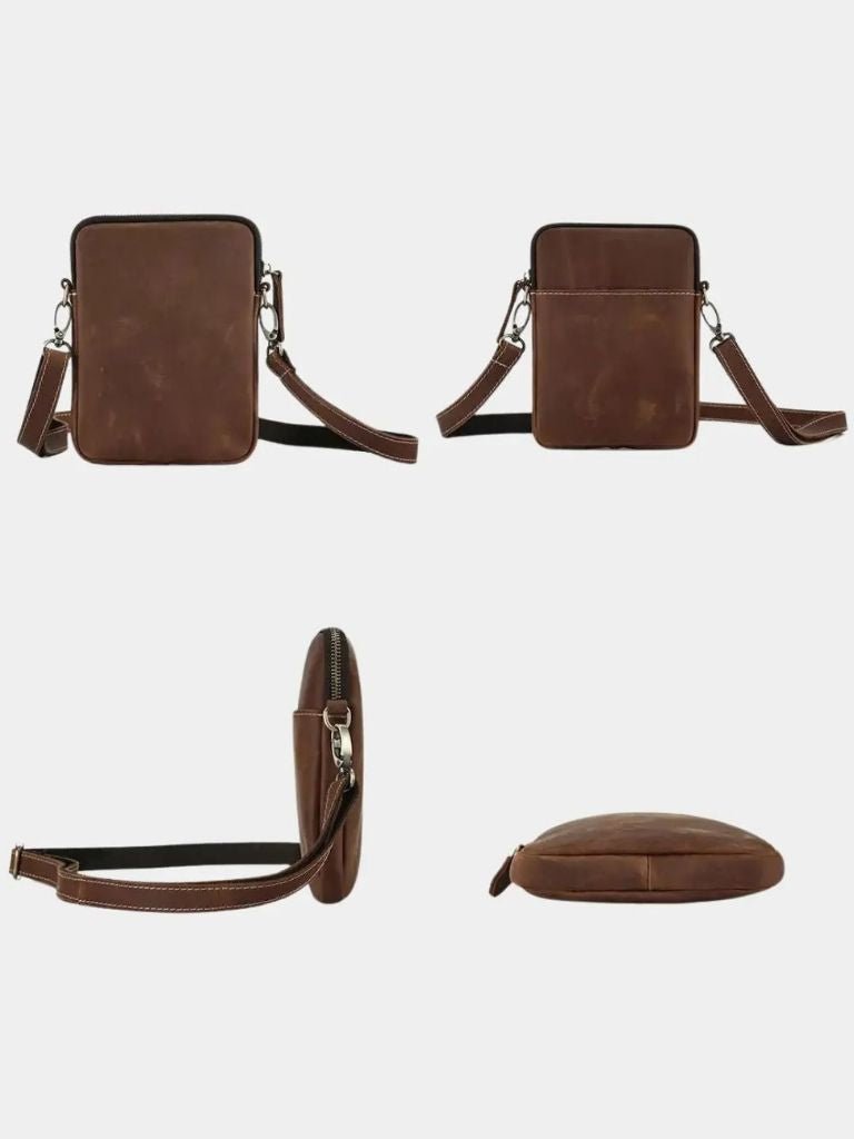 Minimalist Crossbody Leather Bag for Men