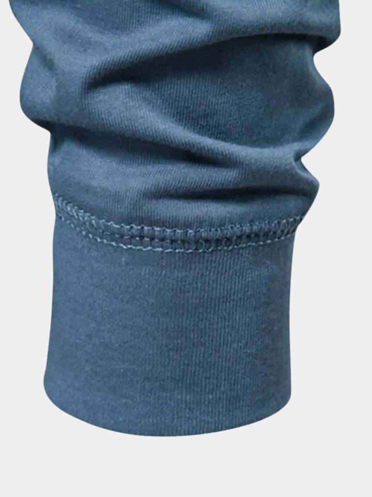 Minimalist Henley Neck Long Sleeve T-Shirt for Men