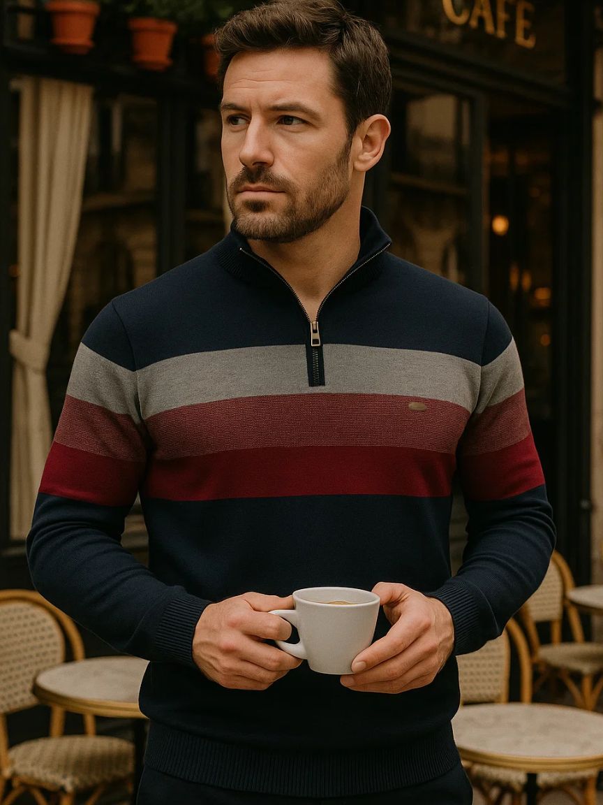 Minimalist High Collar Sweater for Men