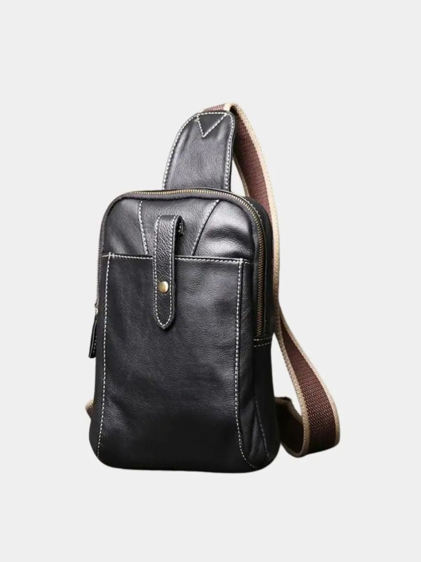 Minimalist Leather Shoulder Bag for Men