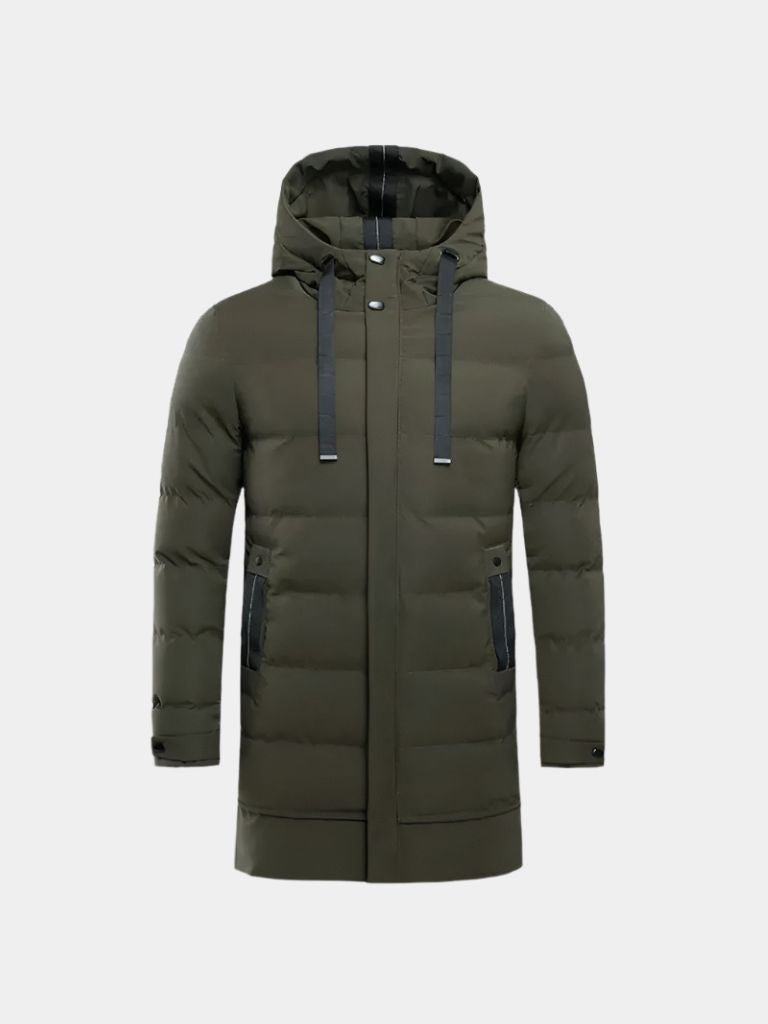 Minimalist Long Puffer Jacket for Men