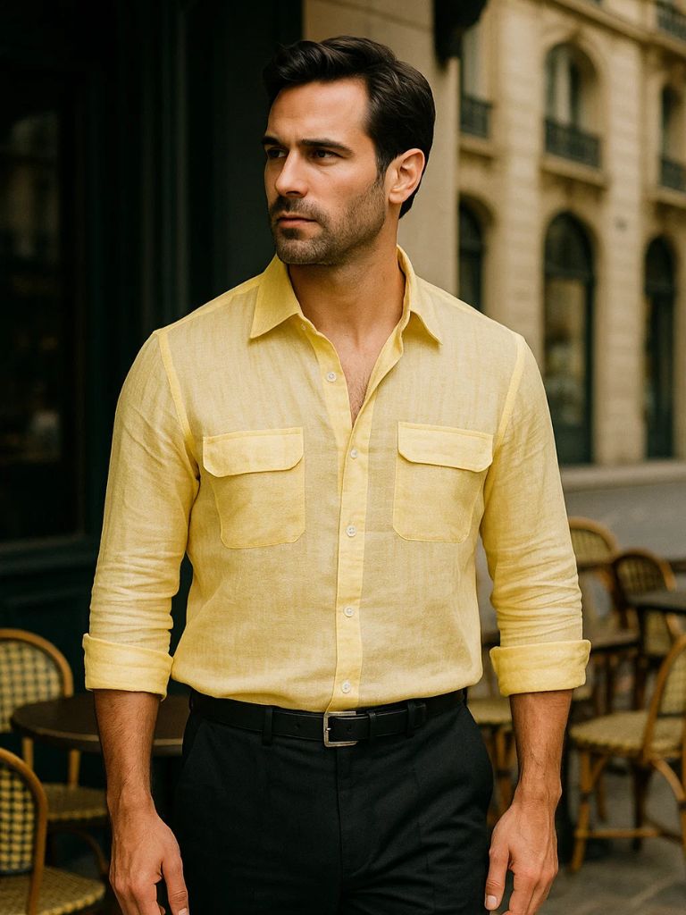 Minimalist Long Sleeve Shirt for Men