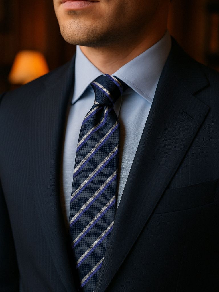 Navy Ledger Tie for Men
